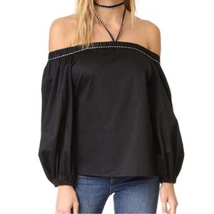 Alexis Karen Black Off-Shoulder Blouse
